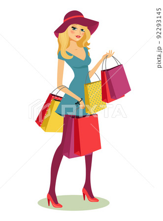 shopping girl 92293145