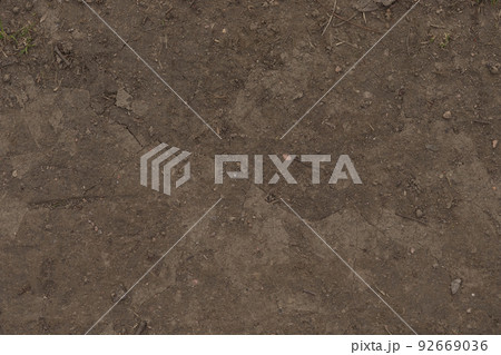 Top view photo of road ground texture 92669036