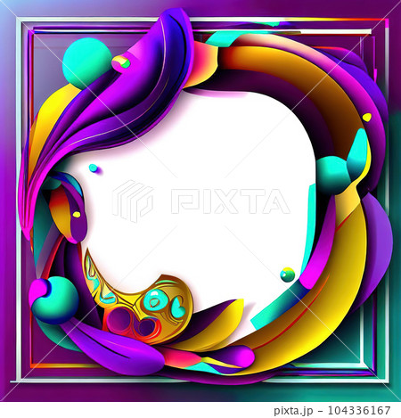 Abstract design of frame with Mardi Gras and Carnival 104336167