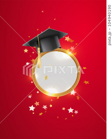 Graduation party photo booth props. Concept for selfie. Photobooth vector element. Vector 104940190