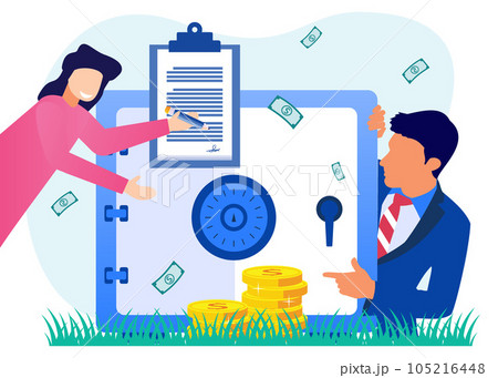 Illustration vector graphic cartoon character of public finance 105216448