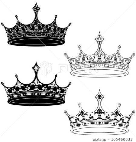 European monarchy crown with diamonds 105460633