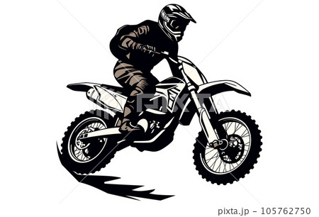 Dirt bike extreme sport vector illustration 105762750