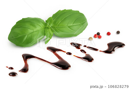 Balsamic vinegar isolated on white background with full depth of field. 106828279