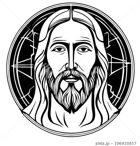 Gorgeous lovely vector art Jesus Christ emblem 106920857