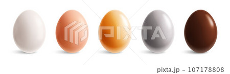 Colored Eggs Realistic Set 107178808