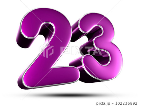 Number 23 purple 3D 102236892