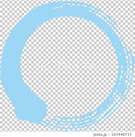 用刷子畫的圓 清爽的淡藍色 103440715
