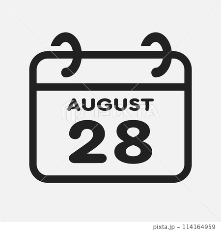 Icon page calendar day - 28 August 114164959