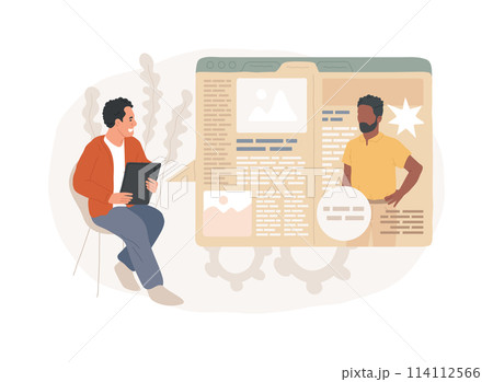 Magazine isolated concept vector illustration. 114112566