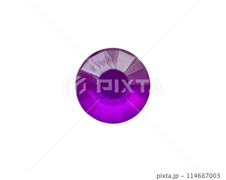 purple round jewels sticker isolated on white background 114687003