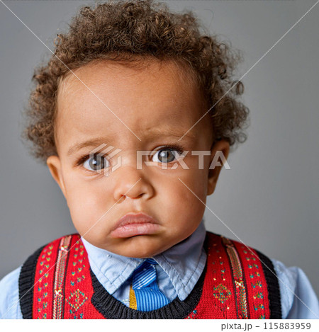 Studio Portrait of Cute Toddler Boy 115883959