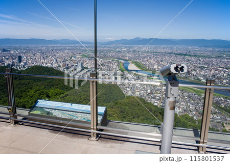 《ぎふ金華山ロープウェー》展望台から見た岐阜市街の絶景 115801537