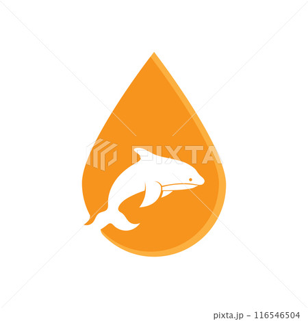 fish oil logo and illustration 116546504