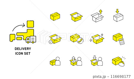 配送　物流　アイコンセット 116698177