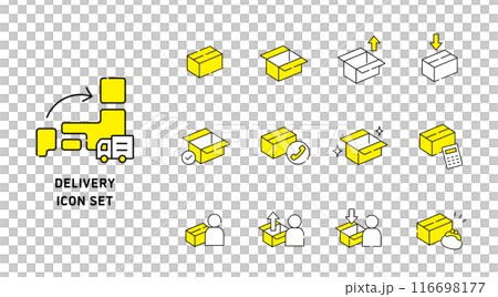 配送　物流　アイコンセット 116698177
