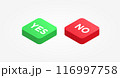 3d Yes No button icon vector design 116997758