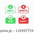 Do Don't and Do's Don'ts icon sign vector illustration 116997759