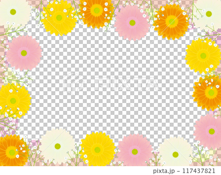 Colorful gerbera frame 117437821