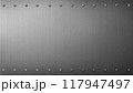鋲が付いた金属板の背景テクスチャー 117947497