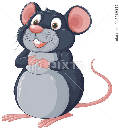 Cute Cartoon Mouse Illustration 118289347