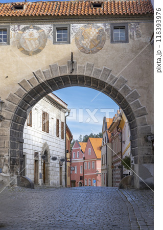 Cesky Krumlov old town, UNESCO site, Southern Bohemia, Czech Republic 118393976