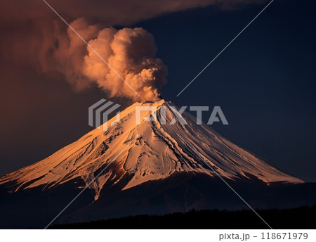 富士山の噴火のイメージ 118671979