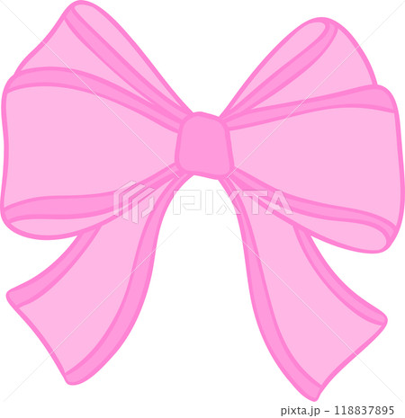 Coquette Pink cheer bow doodle 118837895