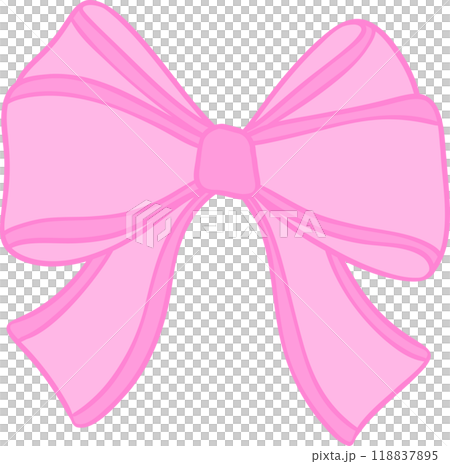 Coquette Pink cheer bow doodle 118837895