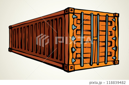 Container for transportation. Vector drawing 118839482