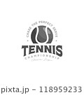 tennis ball flat logo template element design simple vector graphic illustration 118959233