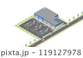 アイソメトリック図法で描いたホームセンターのイメージ（無地） 119127978