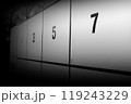 周囲を暗く囲んだ選挙ポスター掲示板 119243229