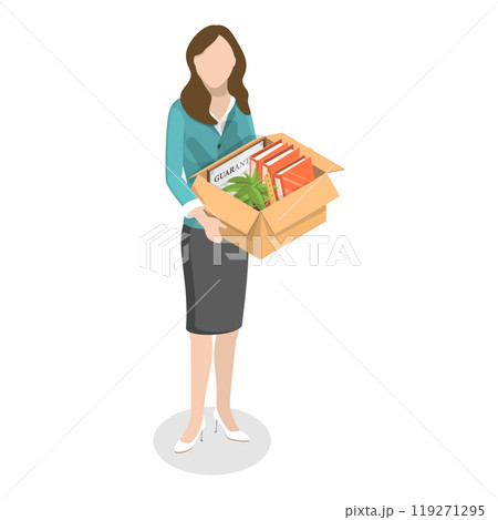 3D Isometric Flat  Illustration of Office Relocation. Item 6 119271295