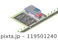 アイソメトリック図法で描いた家電量販店のイメージ（無地） 119501240