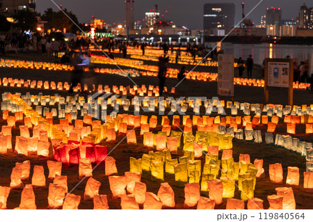 《東京都》お台場海の灯まつり・お台場海浜公園の夜景 119840564