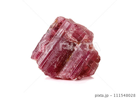 Macro tourmaline mineral stone on white background 111548028