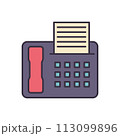 Fax related vector icon 113099896