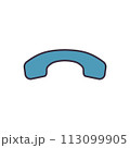 Handset related vector icon 113099905