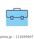 Briefcase Flat related vector icon 113099907