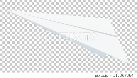 3D material_paper airplane_transparent background 113367364