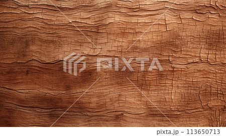 Raw and rugged gritty wooden grain texture background, AI Generated 113650713