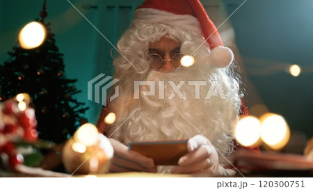 Santa Claus Is Reading The First Christmas Letters From His Office 120300751