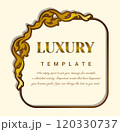 Ornate frame vintage, text box retro style  for design of invitations, frames, menus, labels and websites. 120330737