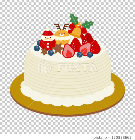 クリスマスケーキイラスト7 120858662