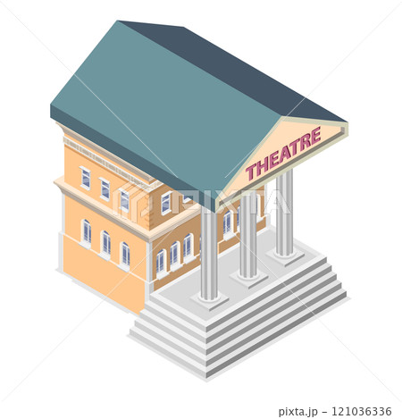 3D Isometric Flat  Set of Opera Scenes. Item 4 121036336