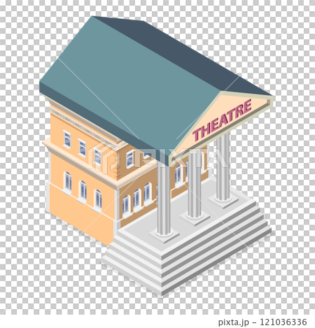 3D Isometric Flat  Set of Opera Scenes. Item 4 121036336