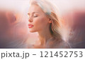 Dreamy portrait of beautiful adult woman, generative ai 121452753