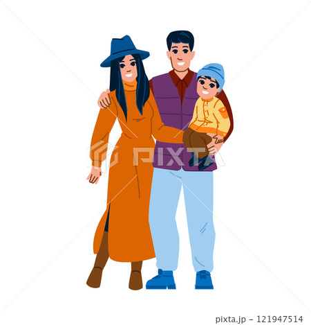 happy autumn family fashion vector 121947514