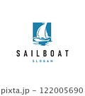 Sailboat Logo Design, Fishing Boat Illustration, Fishing Boat Company Brand Vector Icon, Boat Shop Design, Fish Shop, Transportation 122005690